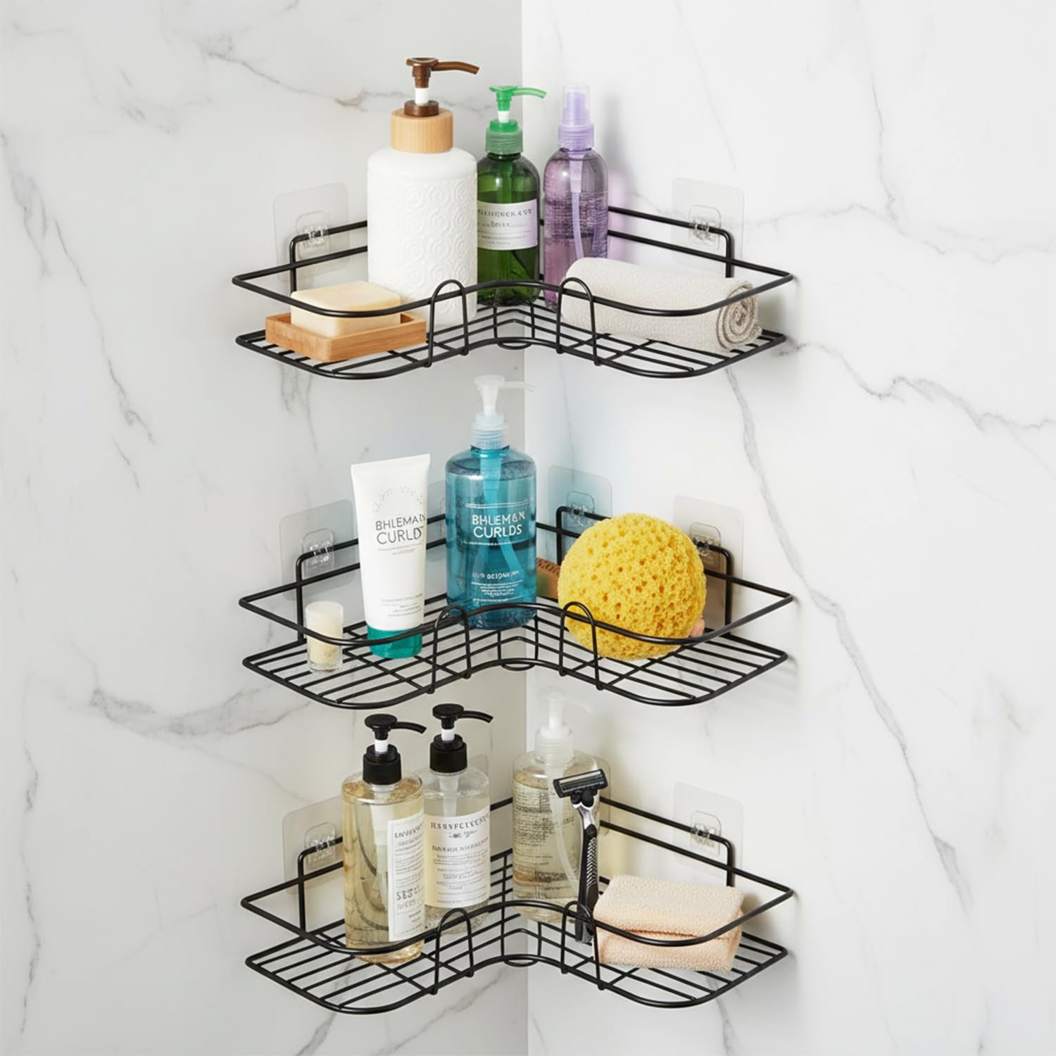 🏷️Corner Shelf,  Pack of 3 for ₹325.