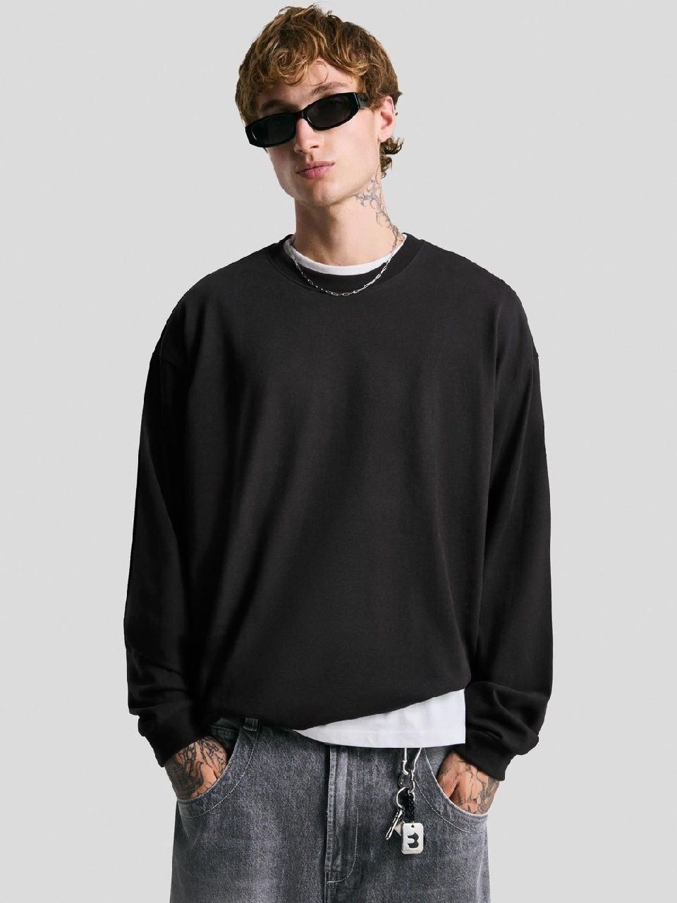 Bershka Long sleeve boxy fit T-shirt @ 700