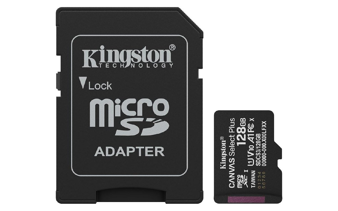Kingston 128GB Canvas Select Plus microSD Card | Read Up to 150MB/s | V10 A1 UHS-I | with SD Adapter | SDCS3/128GB @ 2719