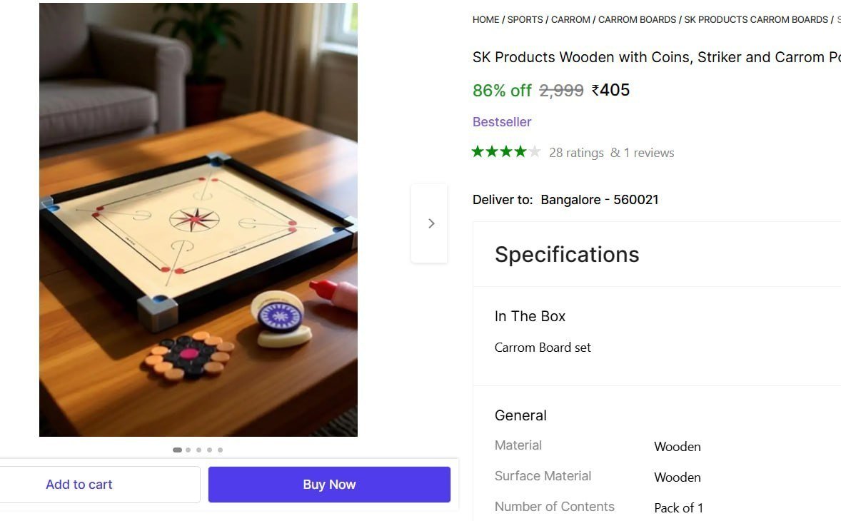 Carrom Board @ ₹405