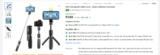 NAFA Bluetooth Selfie Stick (Black, Remote Included)